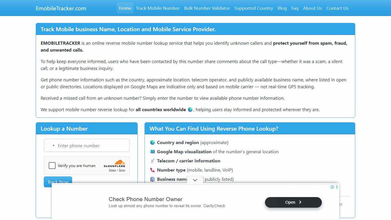 Mobile Number Tracker Find Owner Name and Location on Google Map.